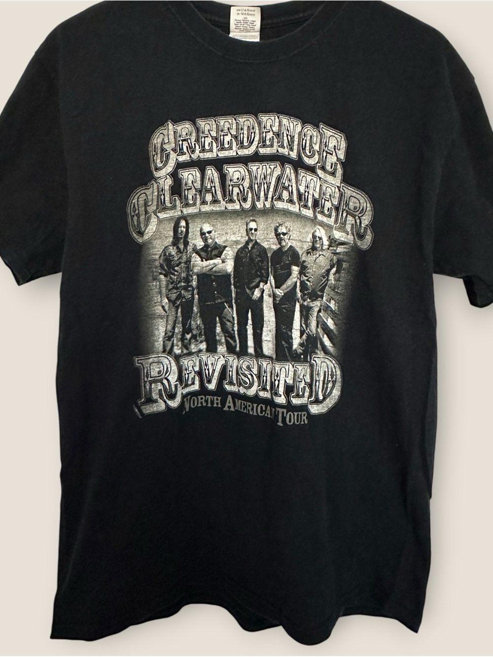 Vintage Black Creedence Clearwater Revisited Graphic Tee Unisex Large